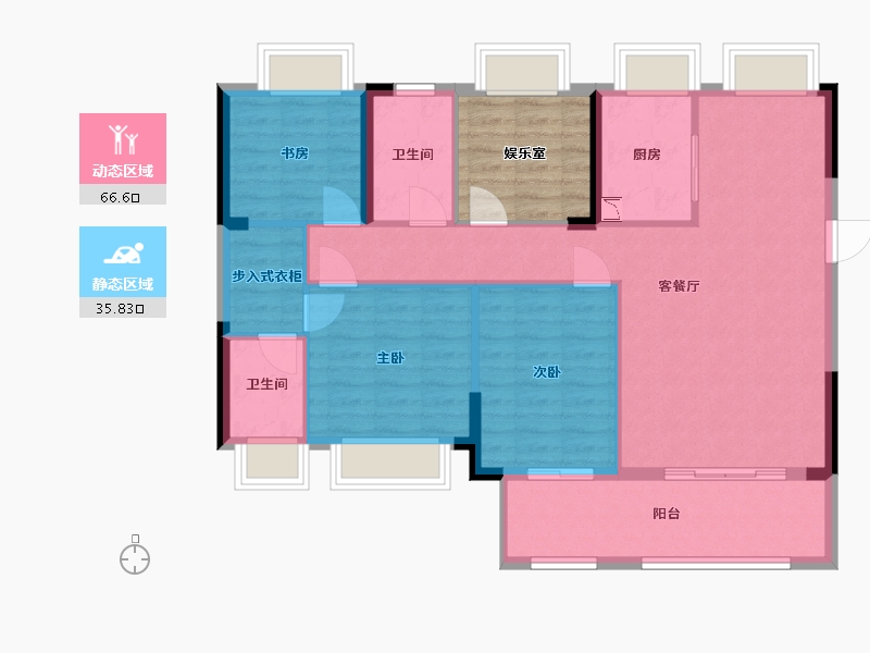 福建省-福州市-世茂永泰温泉小镇-100.00-户型库-动静分区