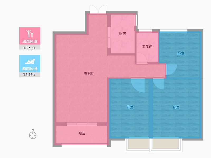 浙江省-绍兴市-大族阿里山庄-78.22-户型库-动静分区