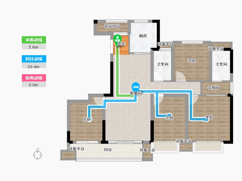 浙江省-台州市-岭商国际广场-113.00-户型库-动静线