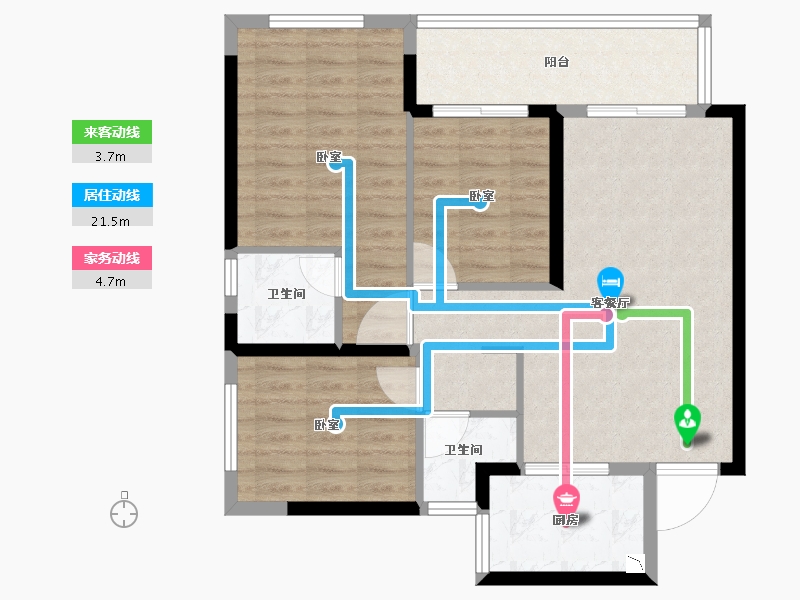 福建省-泉州市-中南天樾-83.00-户型库-动静线