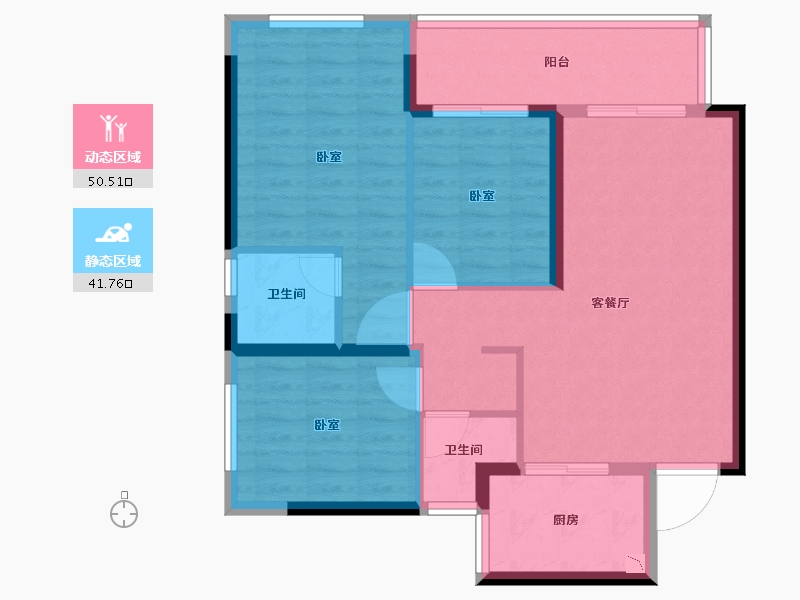 福建省-泉州市-中南天樾-83.00-户型库-动静分区