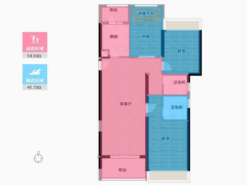 浙江省-湖州市-中建投悦湖名城-93.19-户型库-动静分区