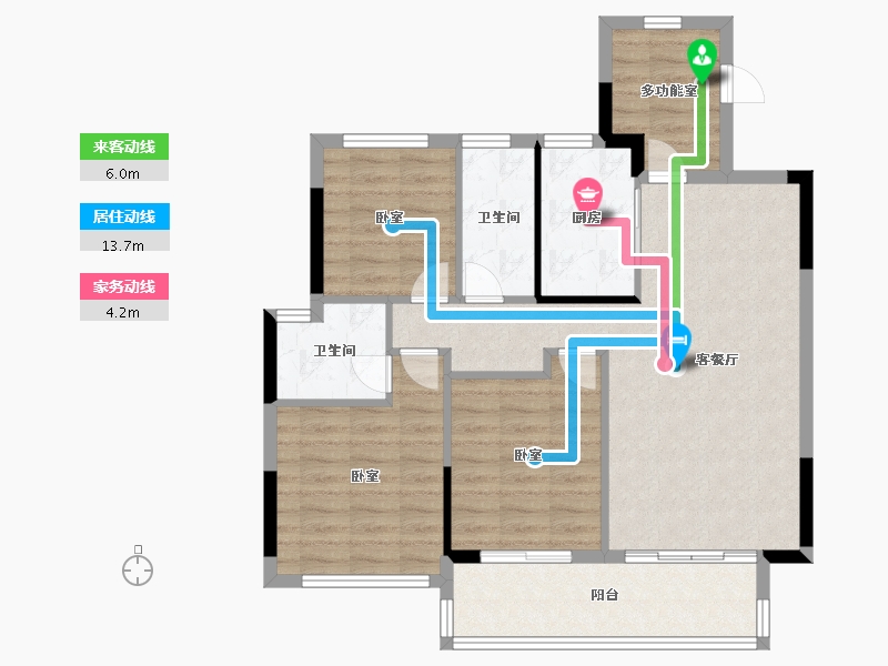 福建省-莆田市-保利紫荆公馆-88.00-户型库-动静线