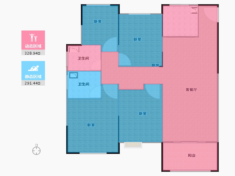 浙江省-丽水市-中梁百悦国际-594.00-户型库-动静分区