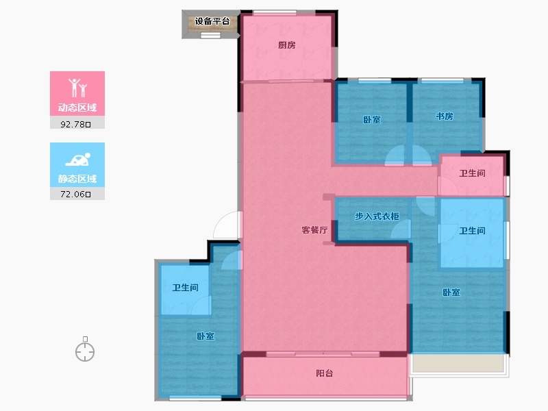 浙江省-金华市-义乌壹号院-149.77-户型库-动静分区