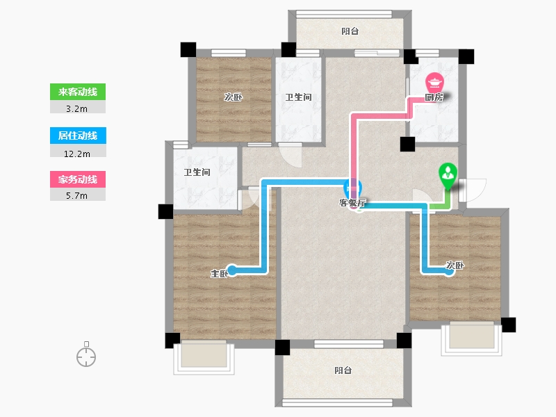 江西省-九江市-阳光锦绣学府-87.00-户型库-动静线