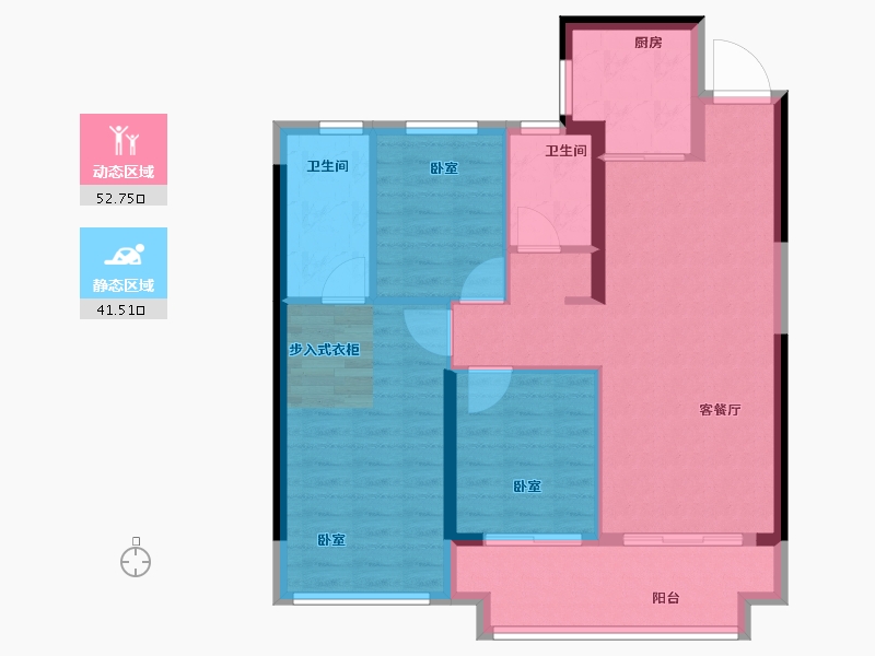 福建省-泉州市-中南天樾-85.00-户型库-动静分区