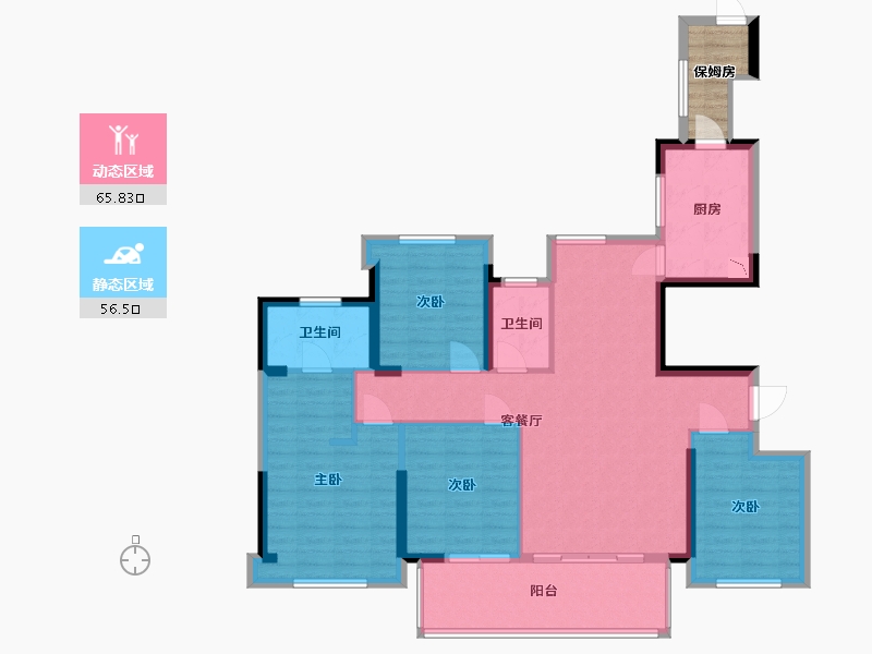 福建省-福州市-连江皇庭丹郡-114.09-户型库-动静分区