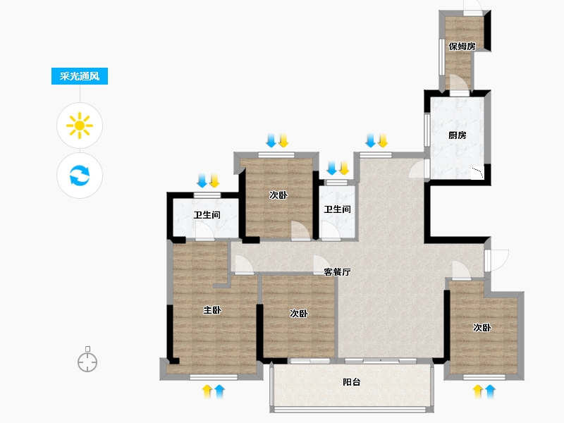 福建省-福州市-连江皇庭丹郡-114.09-户型库-采光通风