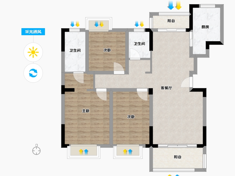 江西省-赣州市-佳和龙城-94.09-户型库-采光通风