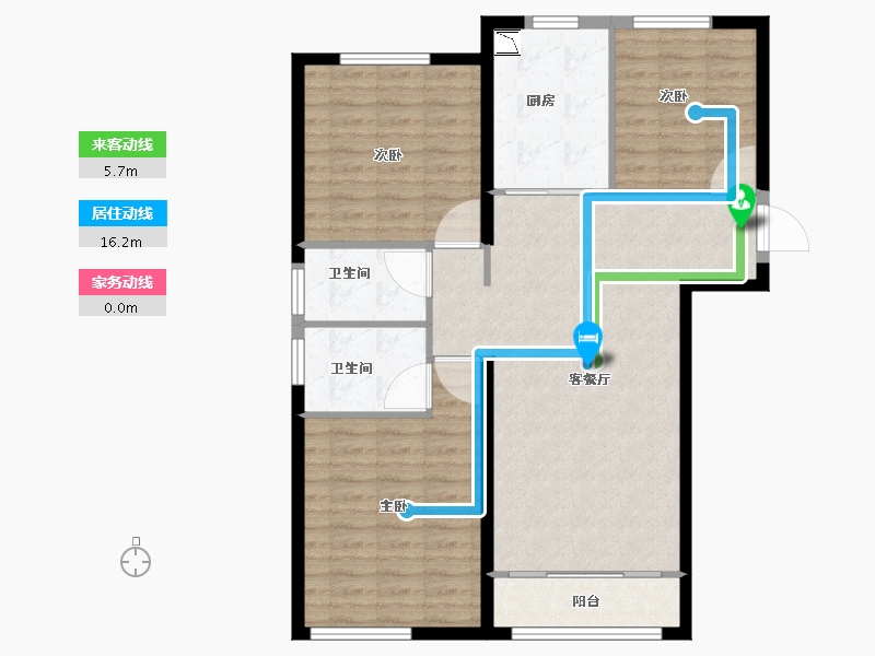 甘肃省-兰州市-中海华庭-98.00-户型库-动静线