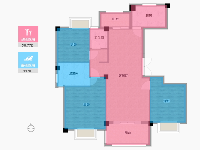 江西省-九江市-滨江学府-93.58-户型库-动静分区