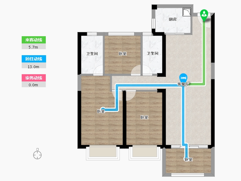 福建省-莆田市-世茂国风湄洲-82.00-户型库-动静线