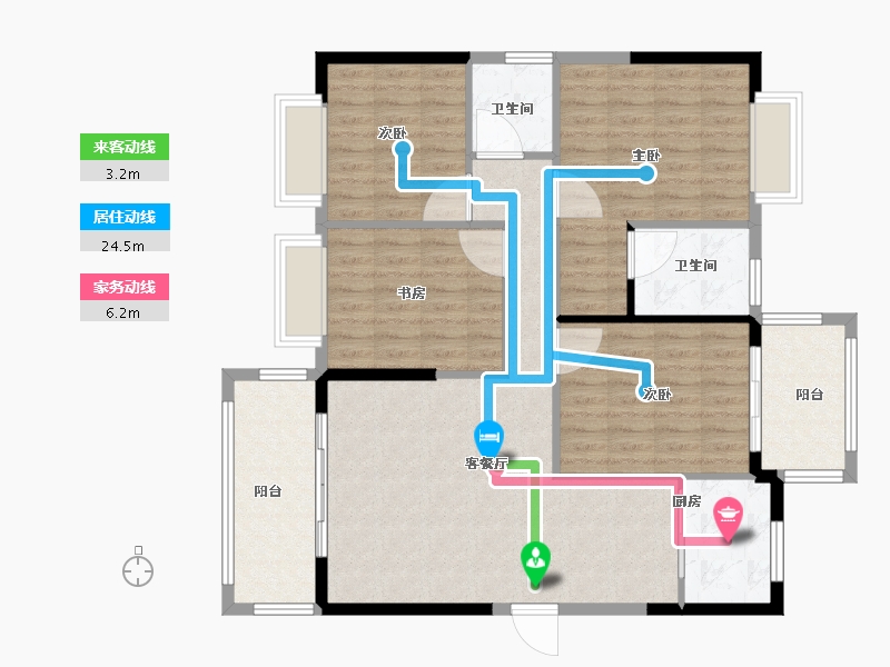 福建省-南平市-新城中心御峰-108.00-户型库-动静线