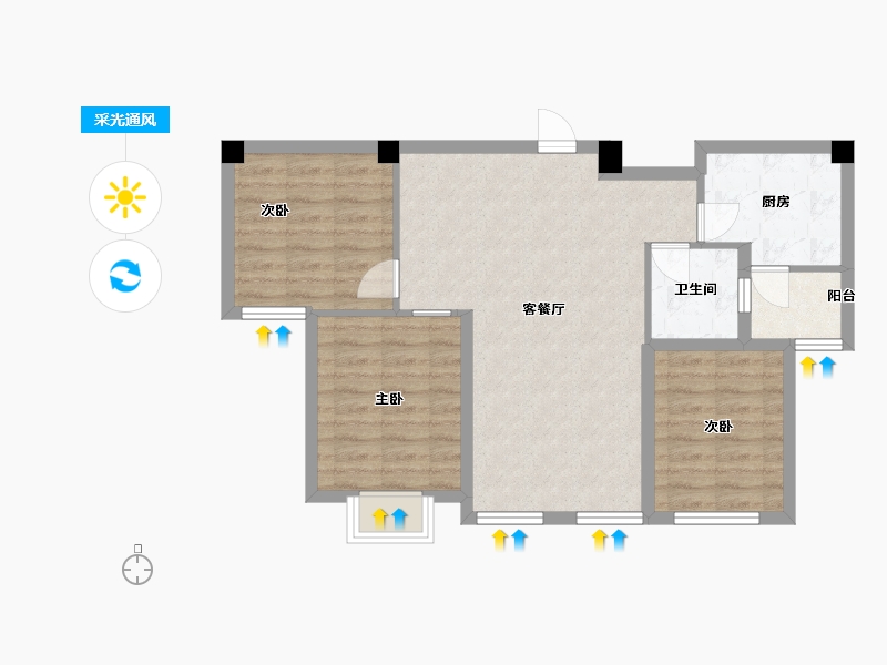 江西省-九江市-新西兰水果小镇-73.52-户型库-采光通风