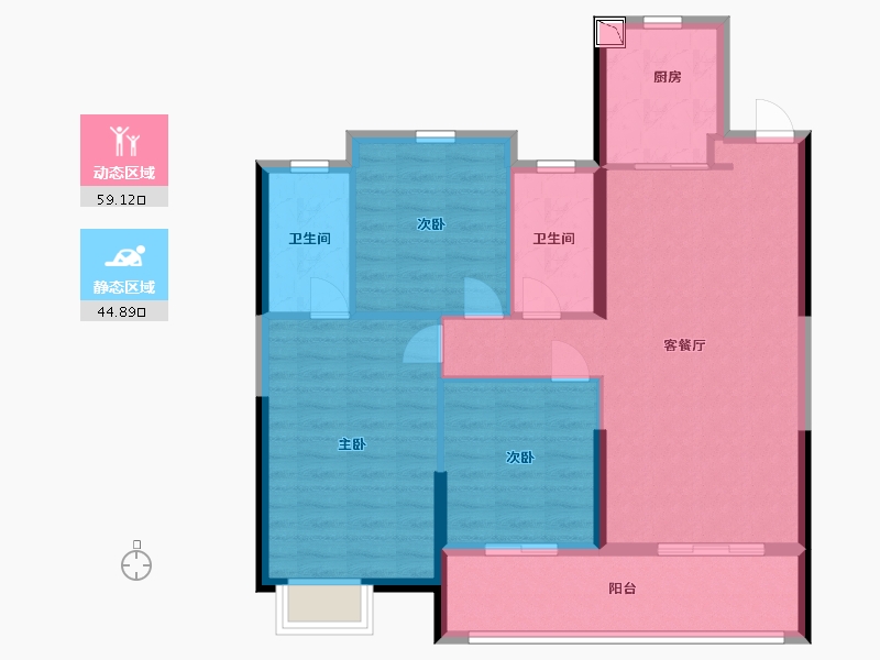 江西省-南昌市-中骏雍景湾-94.00-户型库-动静分区