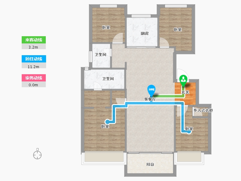 浙江省-嘉兴市-中南泷悦府-98.26-户型库-动静线