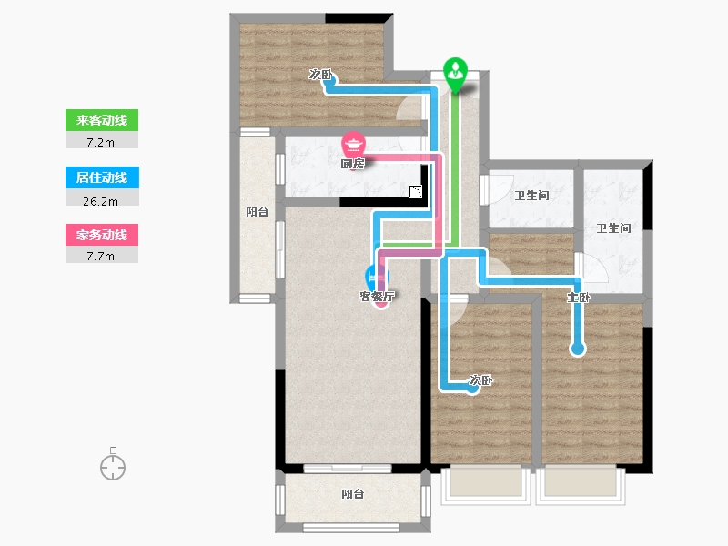 云南省-西双版纳傣族自治州-沙河郡-94.37-户型库-动静线