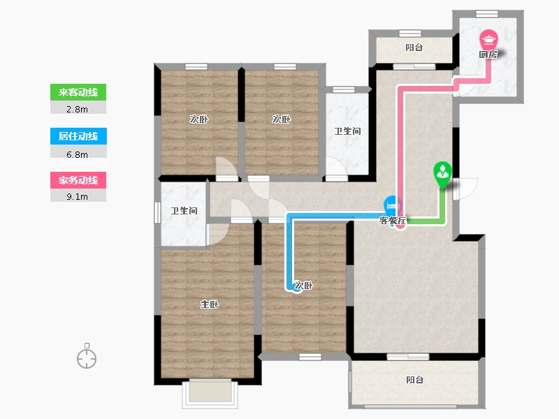 江西省-南昌市-中煤凯旋湾-121.27-户型库-动静线