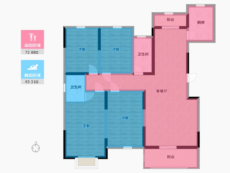 江西省-南昌市-中煤凯旋湾-121.27-户型库-动静分区