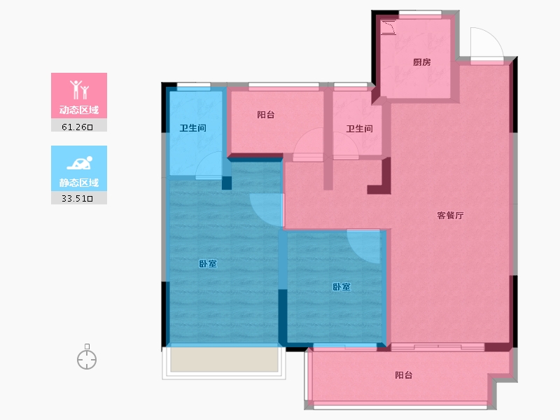 浙江省-丽水市-祥生白桥溪谷-84.01-户型库-动静分区