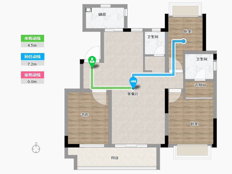 安徽省-合肥市-新华公馆-92.00-户型库-动静线