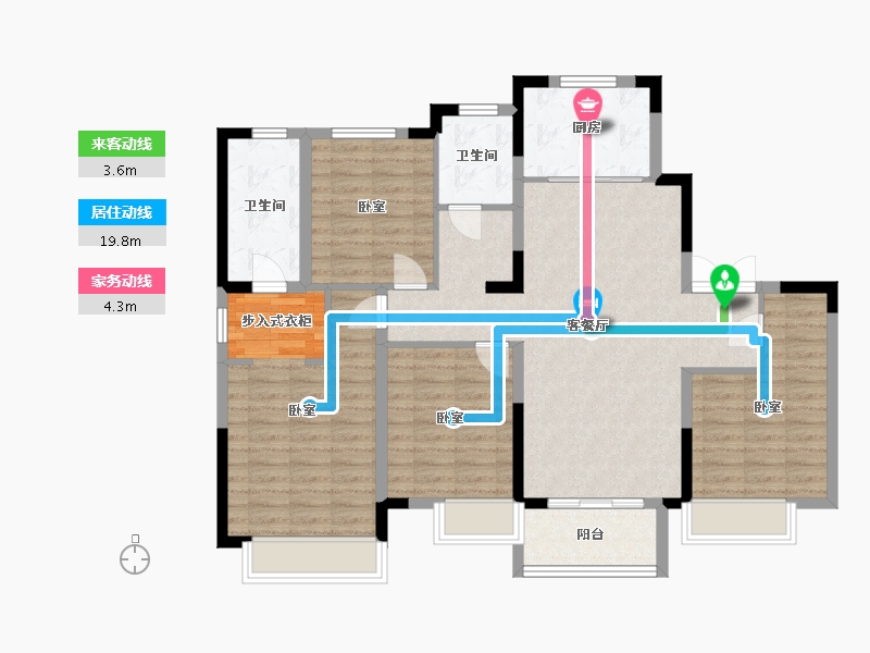 浙江省-湖州市-大发融悦四季-110.00-户型库-动静线