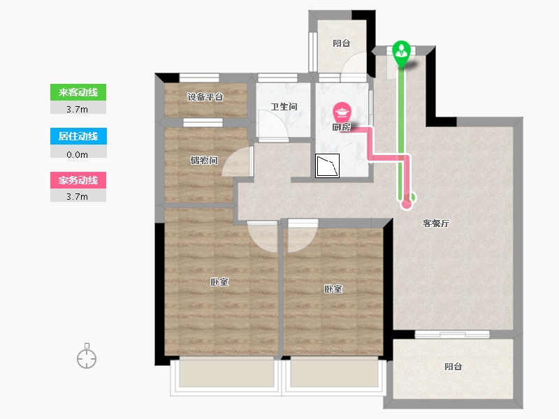 浙江省-湖州市-中建投悦湖名城-69.89-户型库-动静线