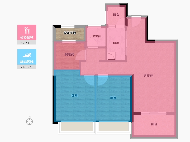 浙江省-湖州市-中建投悦湖名城-69.89-户型库-动静分区