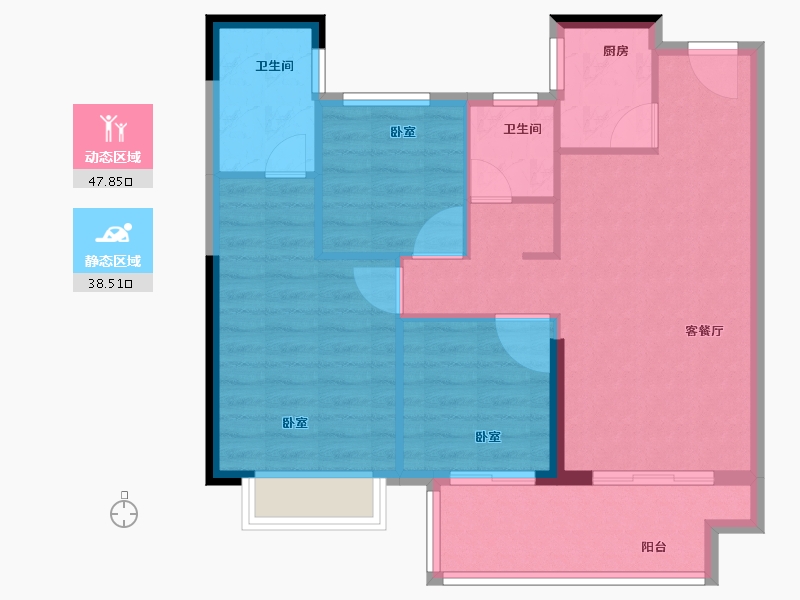 福建省-泉州市-财富新城-78.00-户型库-动静分区