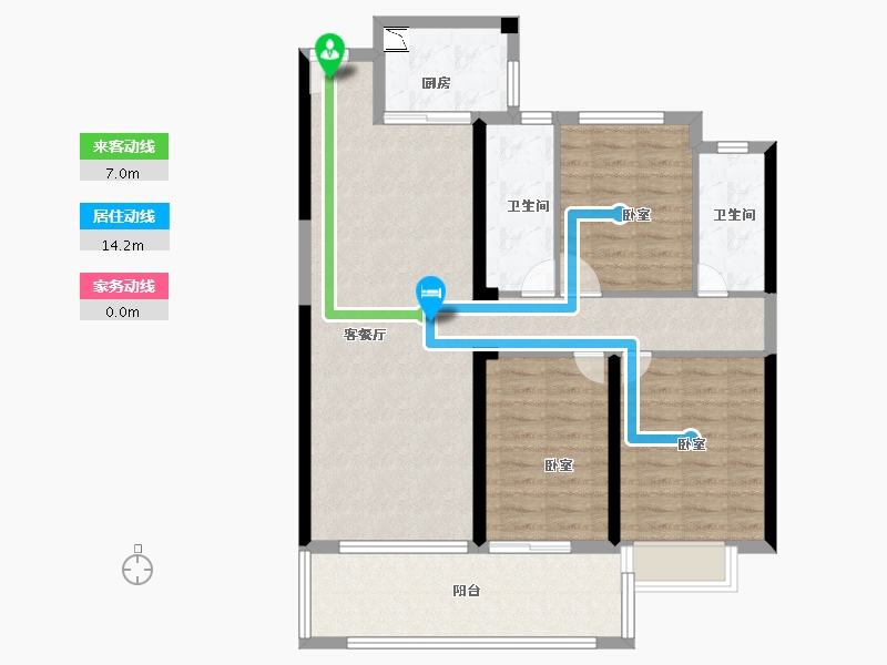 福建省-莆田市-世茂国风湄洲-97.99-户型库-动静线