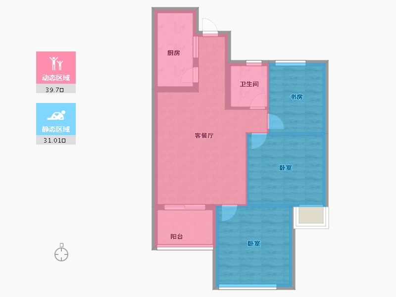 福建省-福州市-马尾正荣财富中心-63.00-户型库-动静分区