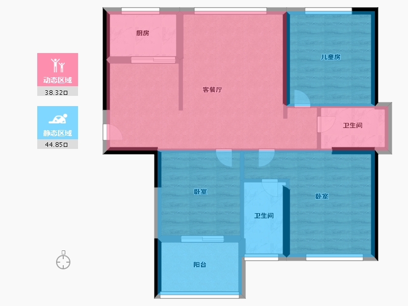 福建省-福州市-碧桂园十里江湾-73.99-户型库-动静分区