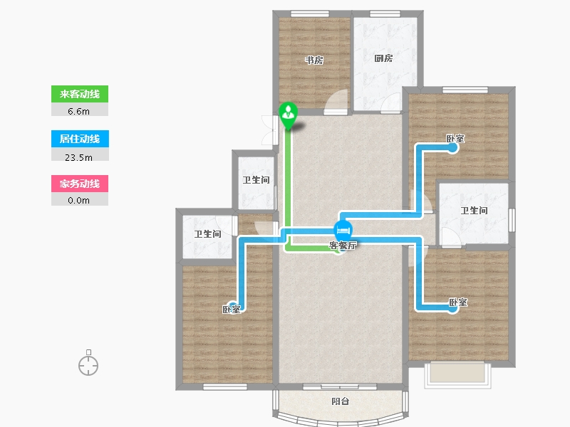 新疆维吾尔自治区-乌鲁木齐市-力鼎新城玺悦-144.88-户型库-动静线