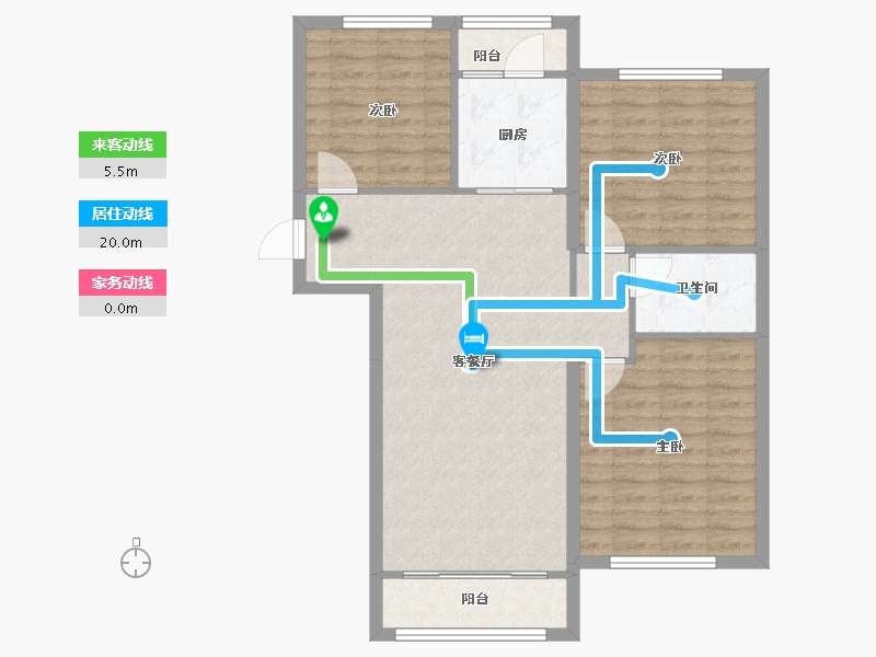 甘肃省-兰州市-中海华庭-88.00-户型库-动静线