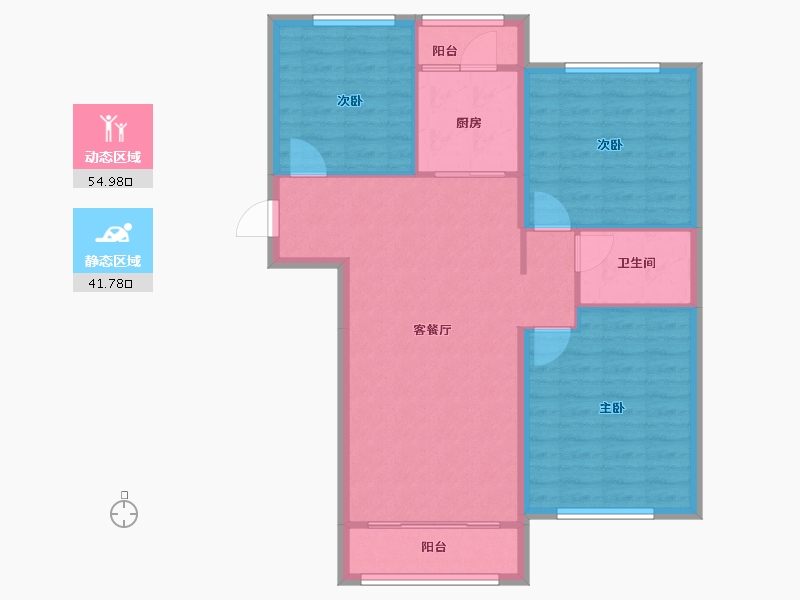 甘肃省-兰州市-中海华庭-88.00-户型库-动静分区