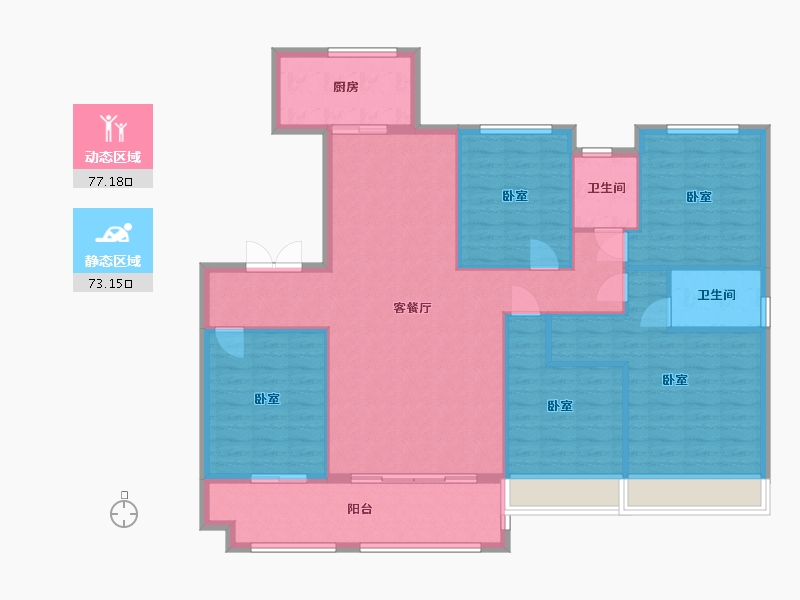 浙江省-湖州市-凯承恒隆城-138.00-户型库-动静分区