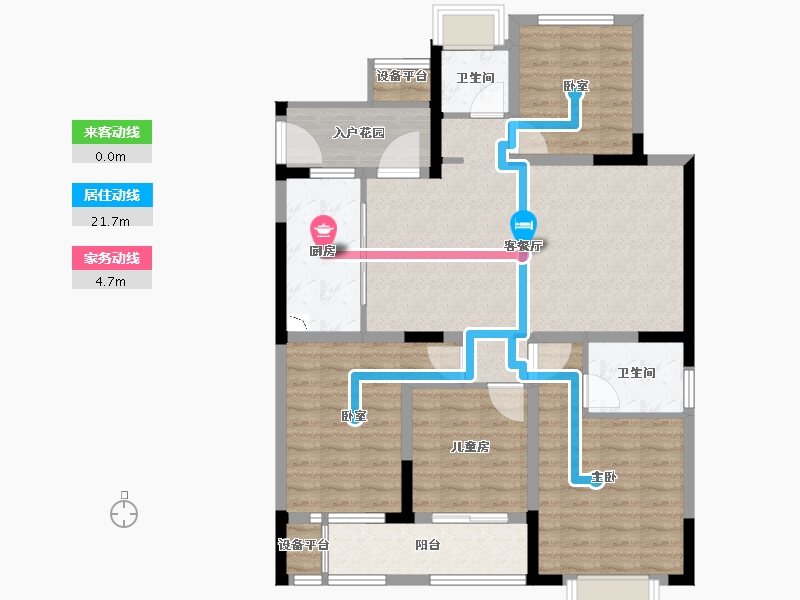 浙江省-衢州市-中梁融信壹号院-106.00-户型库-动静线