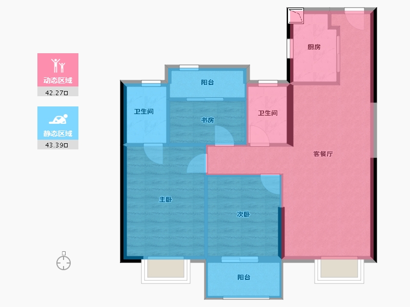 江西省-南昌市-中骏雍景湾-77.00-户型库-动静分区