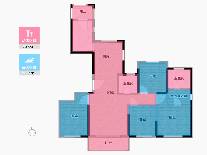 浙江省-温州市-时代碧桂园天宸府-110.00-户型库-动静分区