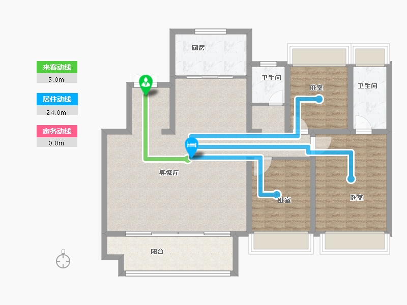 安徽省-芜湖市-伟星中央公馆-106.00-户型库-动静线