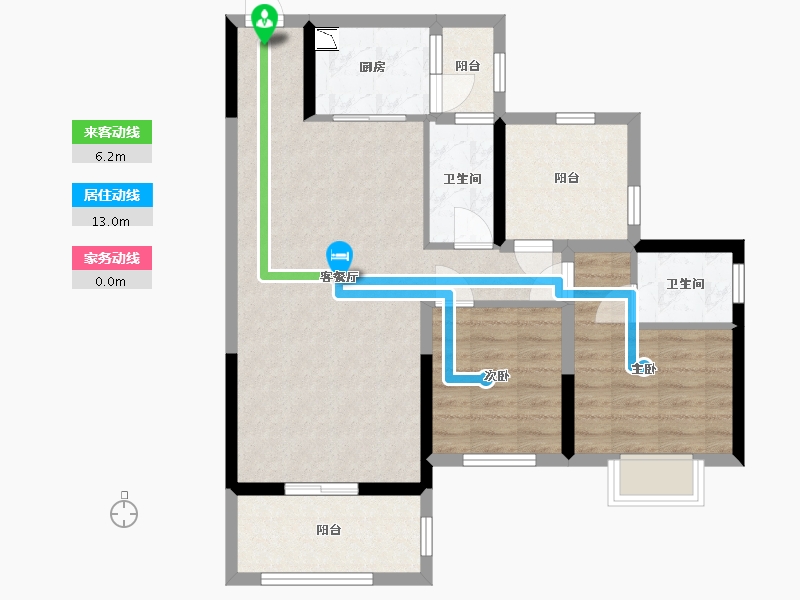 广东省-惠州市-龙城一号-77.60-户型库-动静线