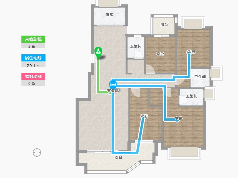 福建省-福州市-东城壹品-111.87-户型库-动静线