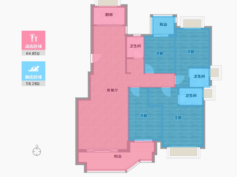 福建省-福州市-东城壹品-111.87-户型库-动静分区