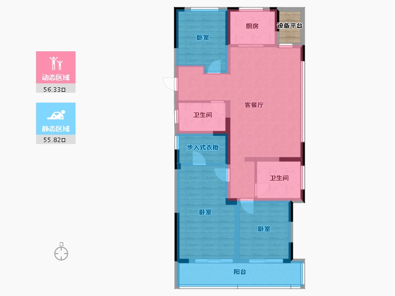 浙江省-金华市-义乌壹号院-102.16-户型库-动静分区