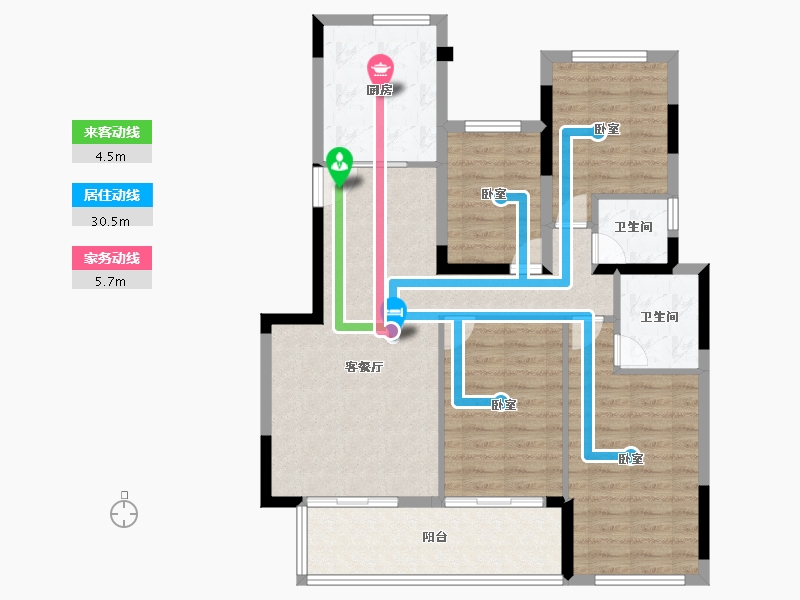 福建省-莆田市-保利紫荆公馆-98.00-户型库-动静线