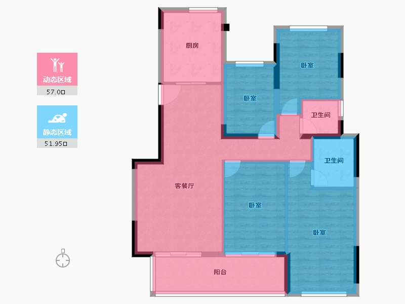 福建省-莆田市-保利紫荆公馆-98.00-户型库-动静分区