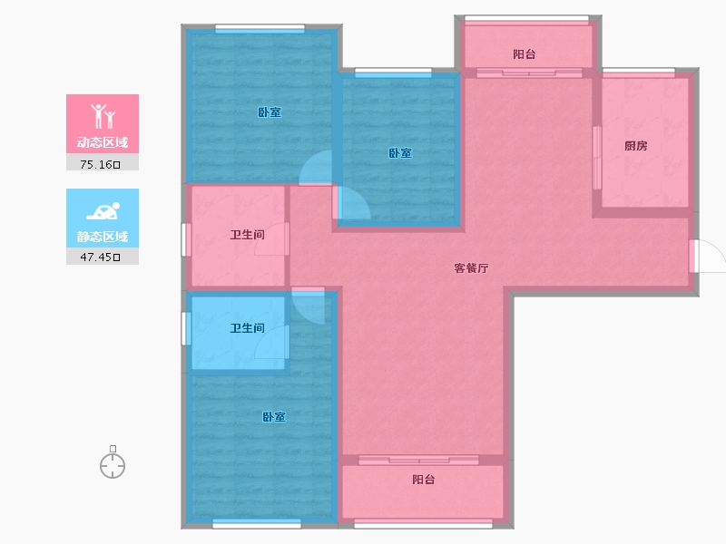 江西省-上饶市-饶商总部基地-110.00-户型库-动静分区