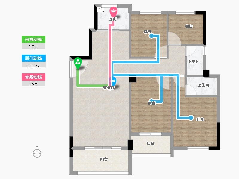 福建省-龙岩市-中福城会员制居家养老社区-106.00-户型库-动静线