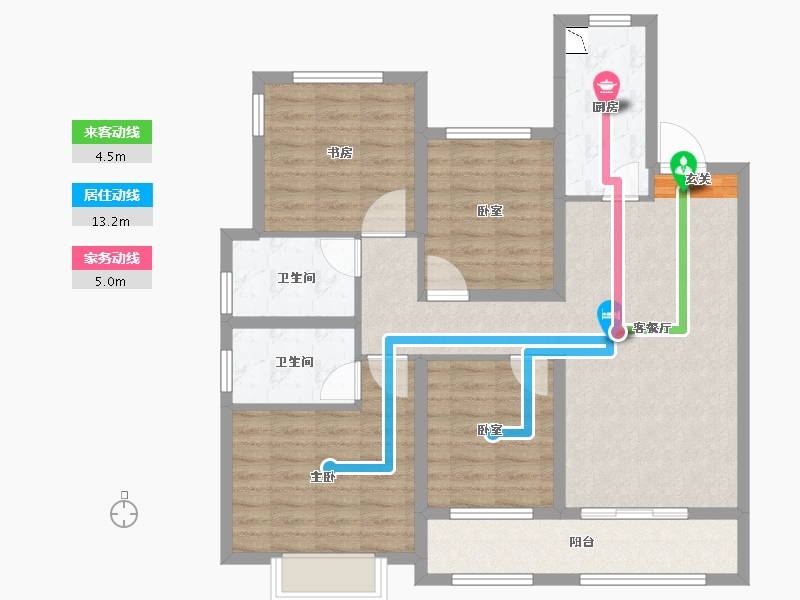 浙江省-衢州市-中梁融信壹号院-98.00-户型库-动静线